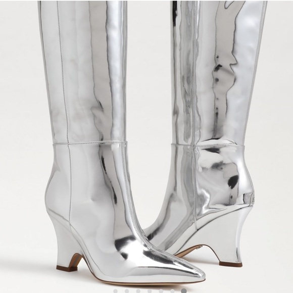 SAME EDELMAN VANCE 2 METALLIC TALL DRESS BOOT. - Picture 6 of 16